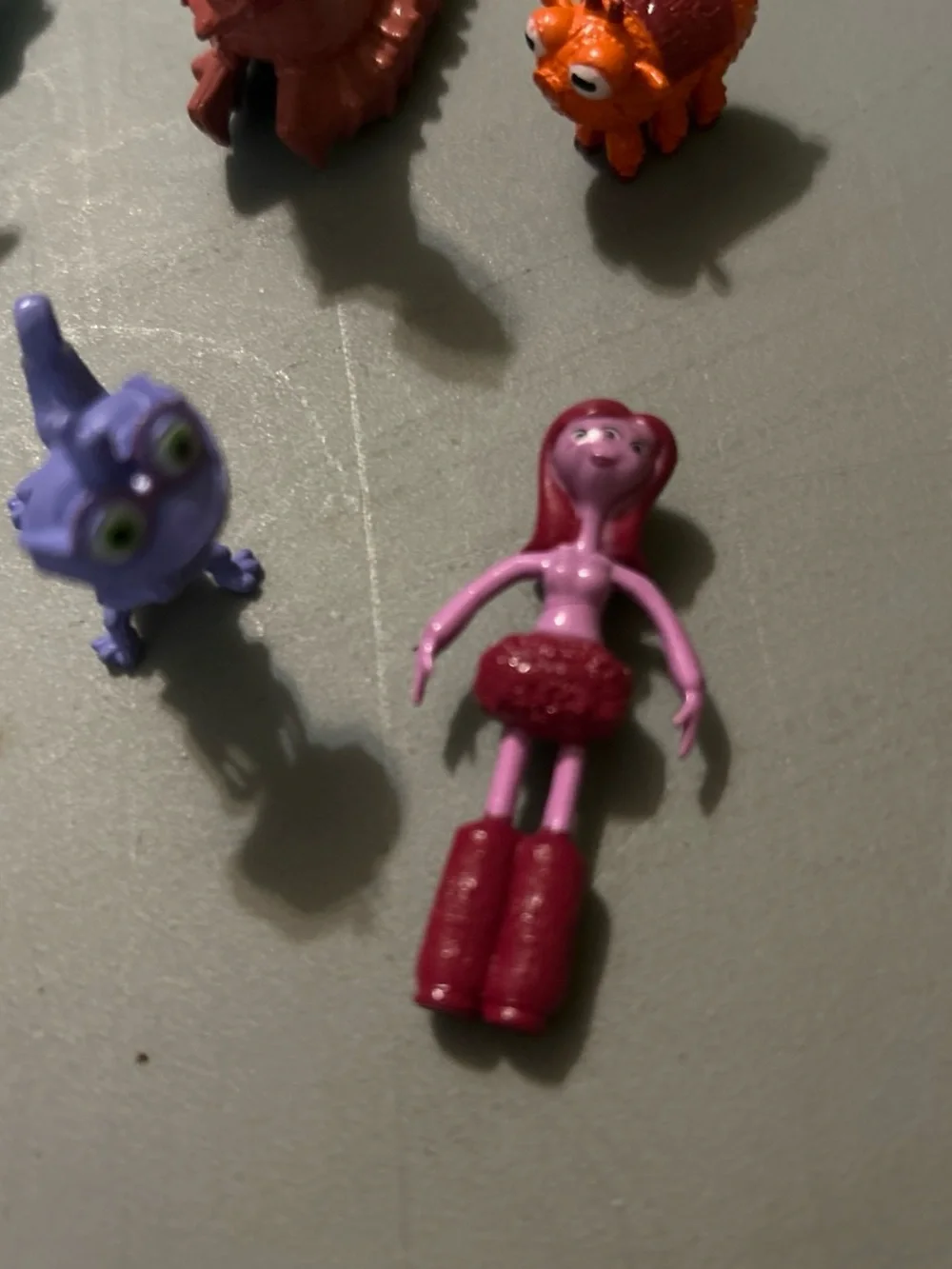 Disney Mini Character Cake Toppers - Teal, Orange, Purple, Yellow, Pink